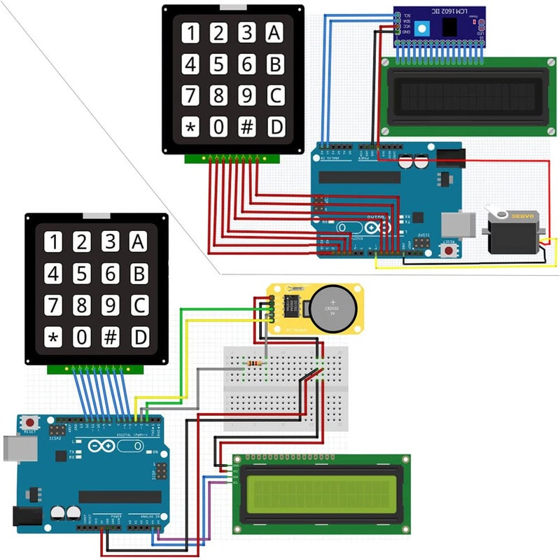 DIYmalls 4x4 Matrix Membrane Keypad 16 Key Keyboard Module Array Switch for Arduino ESP32 - Image 4
